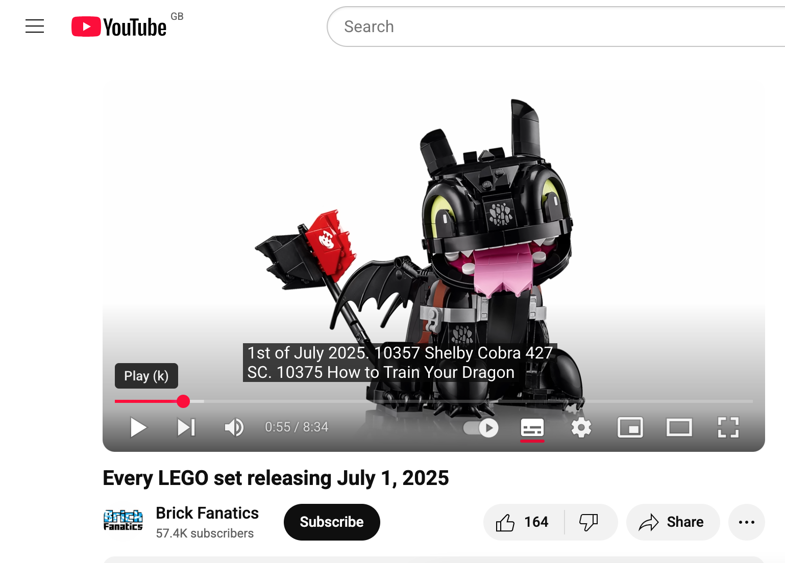 Screen grab of YouTube videos with closed captions